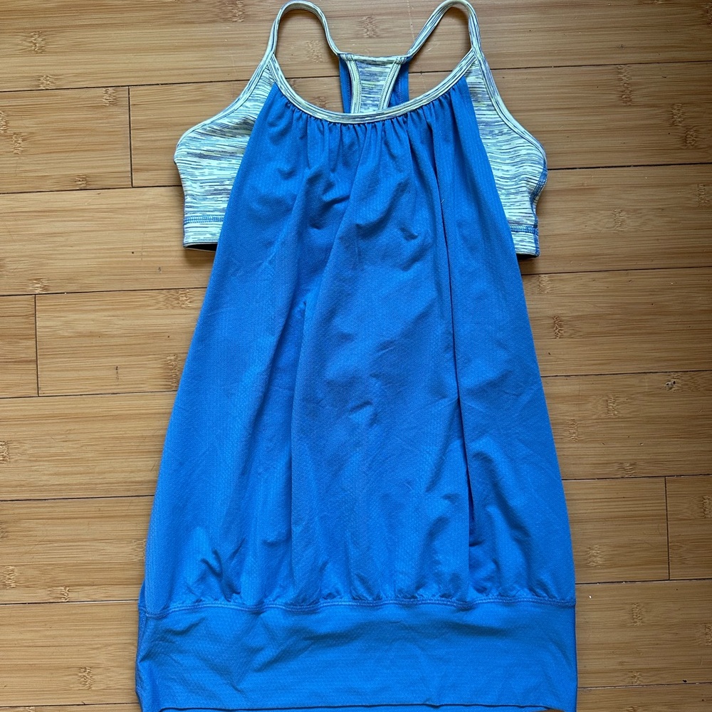 Lululemon Athletica Blue Halter Athletic Tank Top
